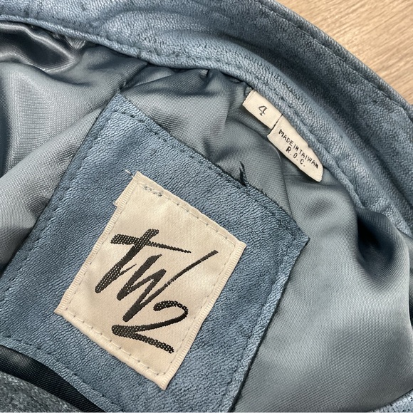 Vintage 90s TWZ Jacket & Pant set lamb Leather and Denim - Picture 10 of 10